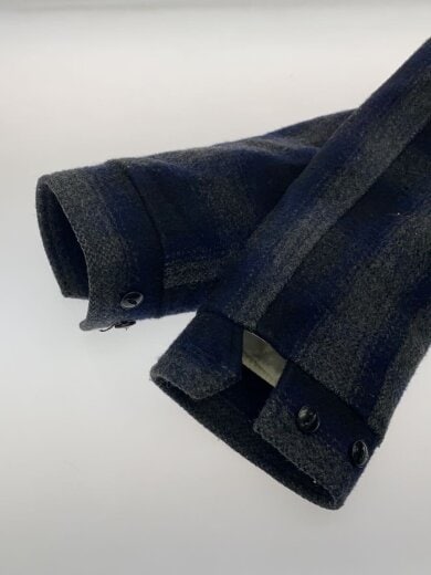 商品画像：ジップアップブルゾン/S/ウール/ネイビー×グレー/チェック 5