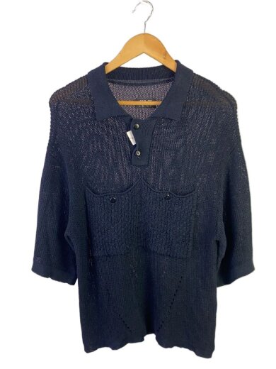 商品画像：ポロシャツ/L/レーヨン/NVY 1