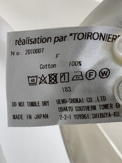 商品画像：長袖シャツ/FREE/コットン/WHT/2010007 4