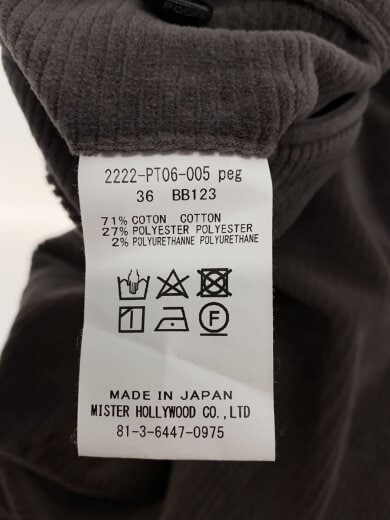 商品画像：ボトム/36/コットン/GRY/2222-PT06-005 5