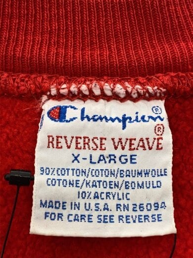 商品画像：スウェット/XL/コットン/RED 3