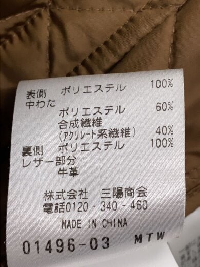 商品画像：キルティングジャケット/38/ポリエステル/CML/無地/H5A07-014-40 5