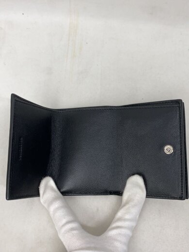 商品画像：3つ折り財布/レザー/BLK/総柄/メンズ/594312 2AAOC 4