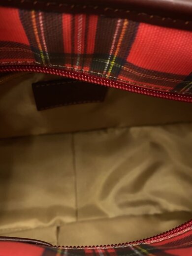 商品画像：ハンドバッグ/--/RED/チェック 6