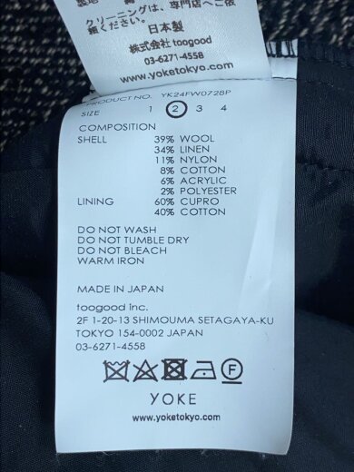 商品画像：ボトム/2/ウール/BLK/YK24FW0728P 6