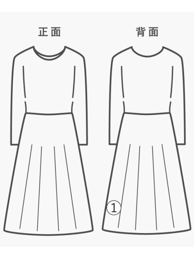 商品画像：パフスリーブサッカーワンピース/1/ポリエステル/GRY/13wfo252027 9