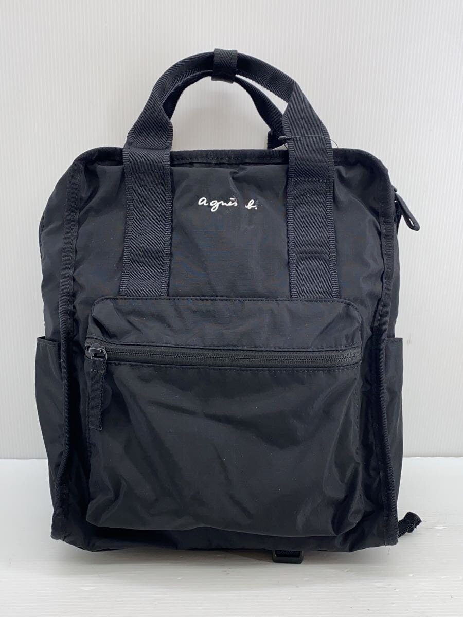 agnes b. / リュック/ナイロン/BLK