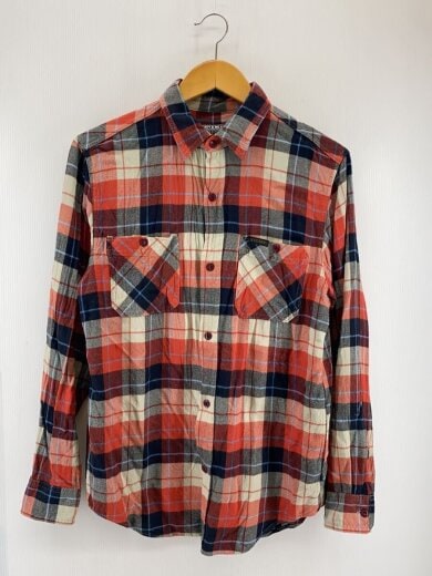 商品画像：長袖シャツ/L/レーヨン/RED/チェック/02213ah01 1