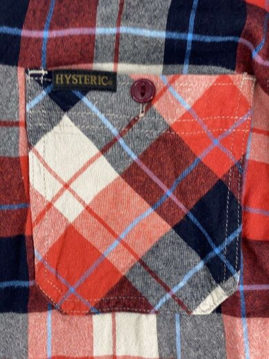 商品画像：長袖シャツ/L/レーヨン/RED/チェック/02213ah01 6