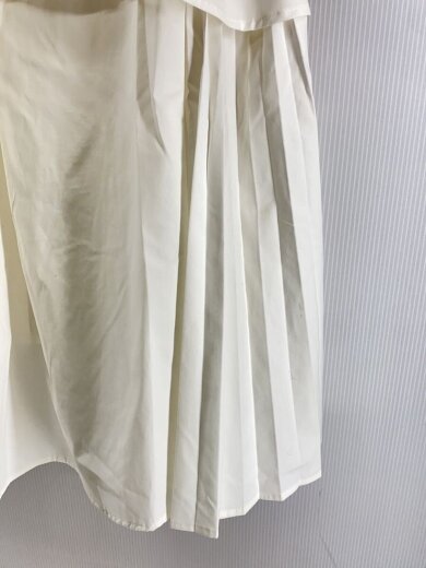 商品画像：長袖シャツ/38/コットン/WHT/無地/プリーツ/バックリボン/袖リブ 6