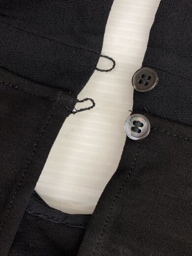 商品画像：ノースリーブワンピース/XS/レーヨン/BLK/無地/フリル/丸襟/ポケット付 9