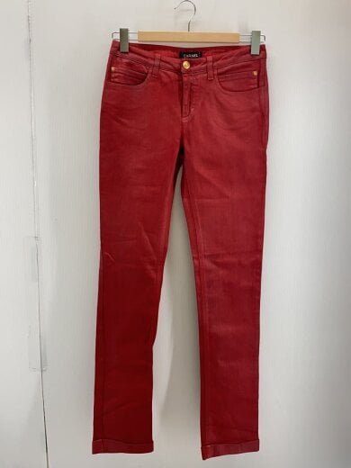 商品画像：スキニーパンツ/36/コットン/RED/コーティング 1