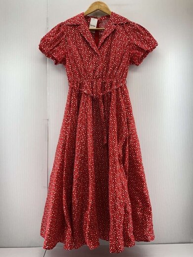 商品画像：25SS/オードリードットドレス/半袖ワンピース/0/コットン/RED/ドット 1