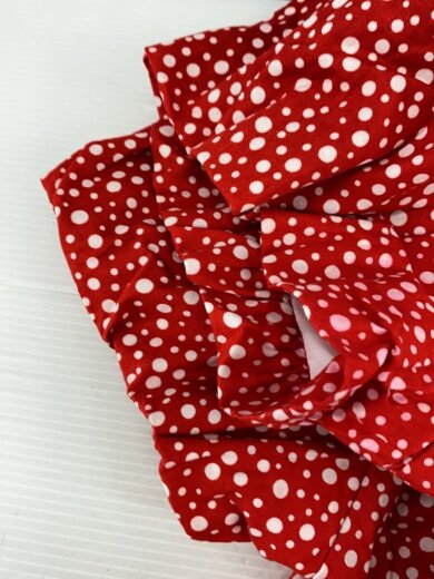 商品画像：25SS/オードリードットドレス/半袖ワンピース/0/コットン/RED/ドット 6