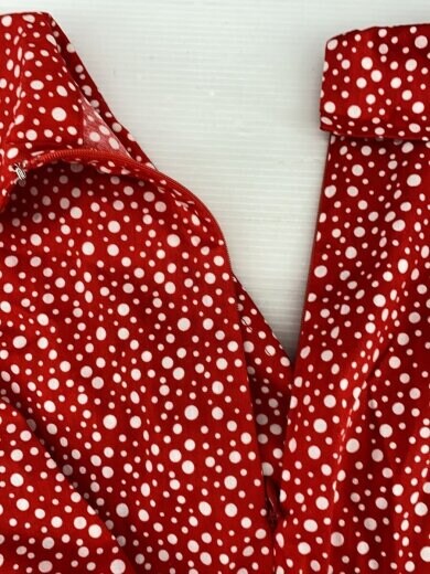 商品画像：25SS/オードリードットドレス/半袖ワンピース/0/コットン/RED/ドット 7