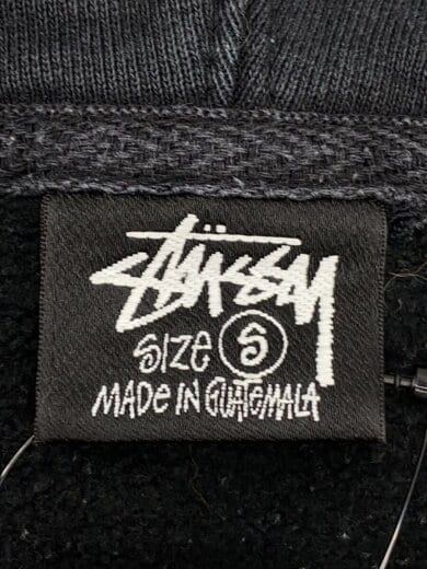 画像：STUSSYジップパーカー/S/コットン/BLK3