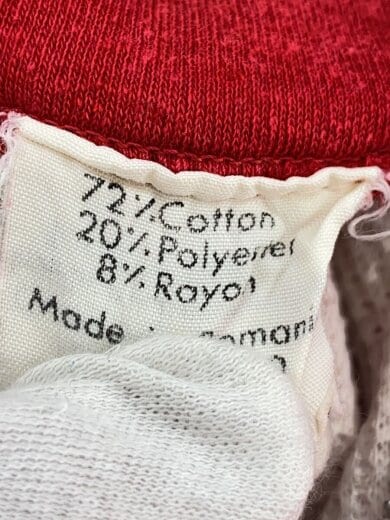 商品画像：70S/片爪/サーマル/ジップパーカー/XL/コットン/RED/無地 4