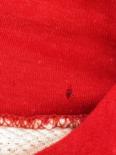 商品画像：70S/片爪/サーマル/ジップパーカー/XL/コットン/RED/無地 5