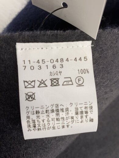 商品画像：ウィンドウペンチャック゜マフラー/カシミア100％/NVY/チェック/メンズ/11-45-0484-445 3