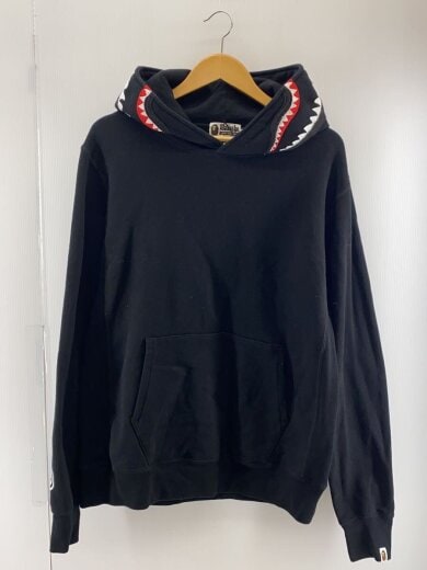 商品画像：シャークプルオーバーパーカー/L/コットン/BLK/001PPK801013M 1