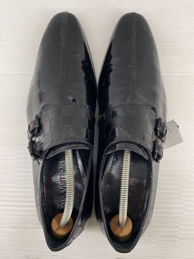 商品画像：ダブルモンクストラップドレスシューズ/UK8.5/BLK/エナメル 3
