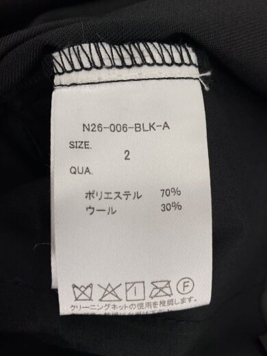 商品画像：26SS/tuck pleats hakama pants/ボトム/2/ポリエステル/BLK/ 5