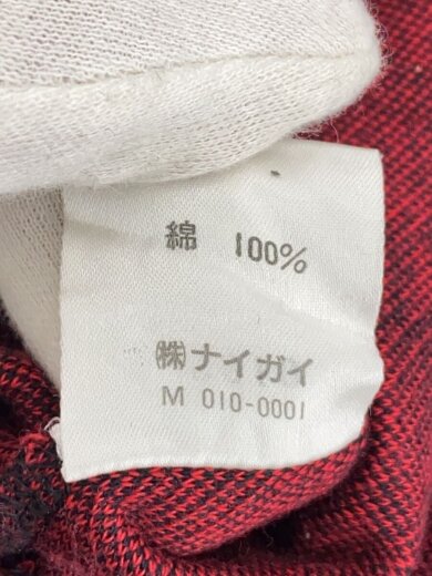 商品画像：90S/ハーフジップスウェット/L/コットン/レッド/チェック/ハーフジップトップス// 5