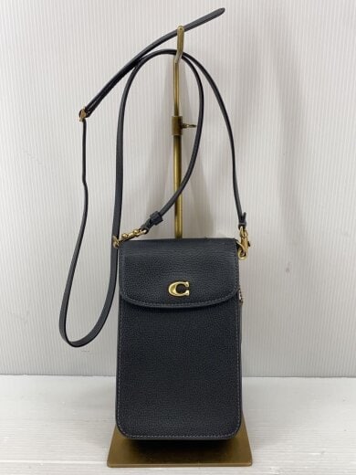 商品画像：PHONE CROSS BODY/ショルダーバッグ/レザー/BLK/CH815// 1