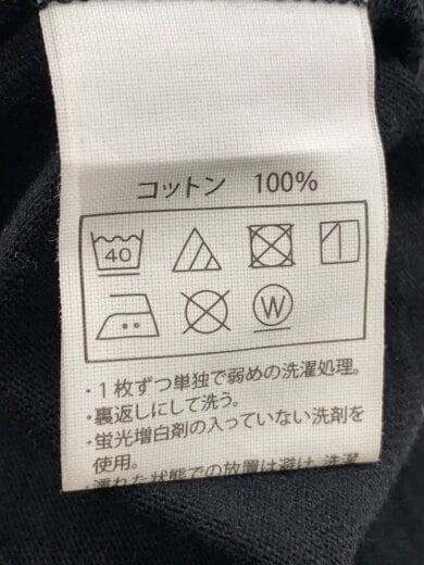 商品画像：Tシャツ/S/コットン/BLK 4