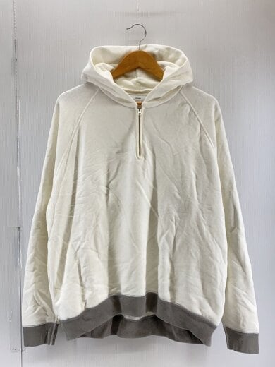 商品画像：HALF ZIP SWEAT HOODY/パーカー/1/コットン/WHT/gu201-70171b 1