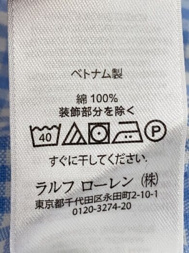 商品画像：長袖シャツ/XS/コットン/BLU/ギンガムCK// 5