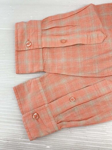 商品画像：MEGABLAST PLAID SHIRT/リネン混/長袖シャツ/XL/コットン/PNK/チェック 5