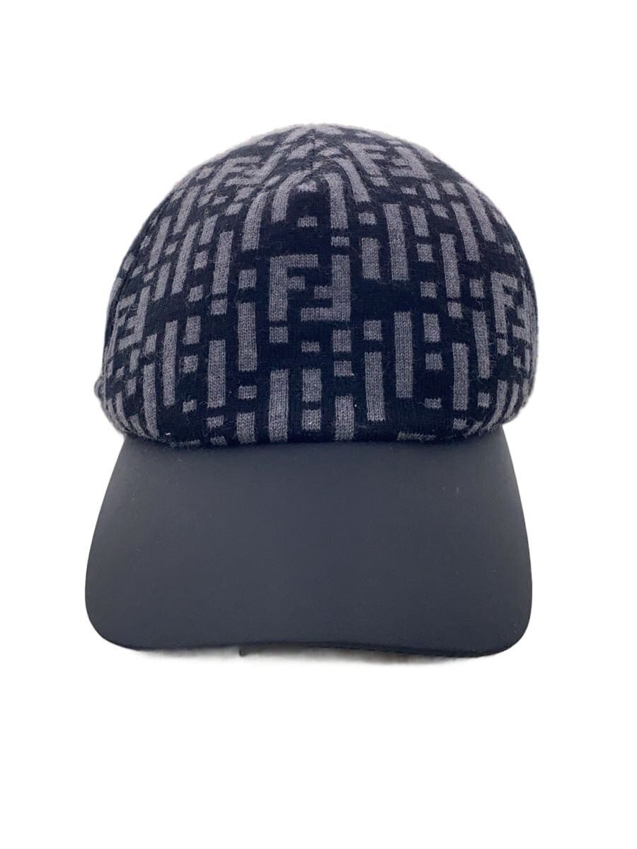 FENDI / キャップ/--/ウール/BLK/総柄/メンズ