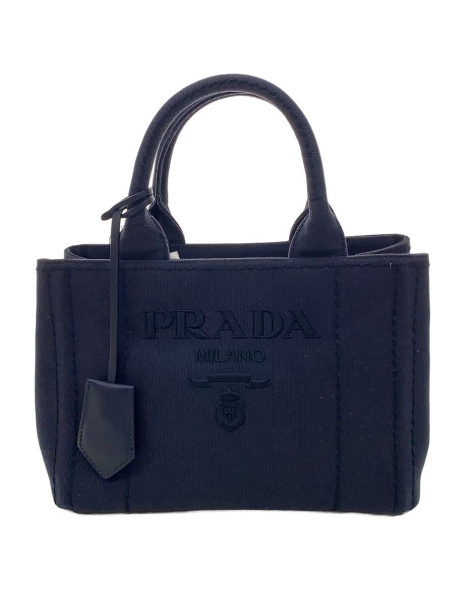 PRADA / ハンドバッグ/コットン/NVY/1BG464