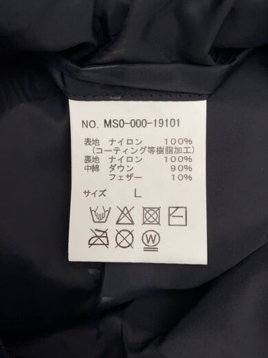 商品画像：ダウンジャケット/L/ナイロン/BLK/無地/MS0-000-19101 4