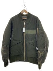 フライトジャケット/L/ナイロン/GRN/無地