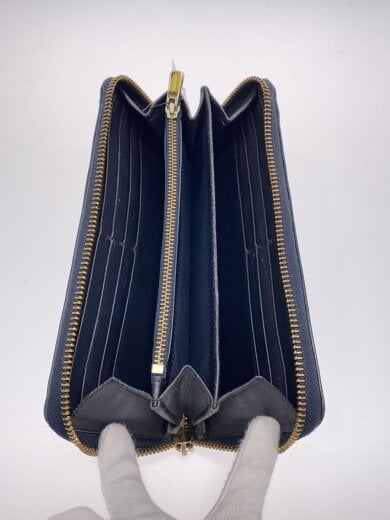 商品画像：長財布/レザー/NVY/無地/レディース// 4