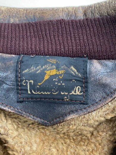 商品画像：70s/レザージャケット・ブルゾン/--/レザー/KHK/無地 3