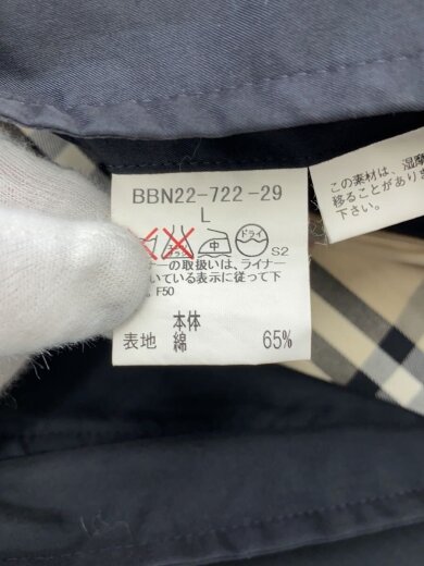 商品画像：ステンカラーコート/L/コットン/BLK/無地/BBN22-722-29/ダウンライナー付// 4