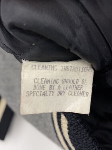 商品画像：スタジャン/M/ウール/GRY/無地/リブ部分毛羽立ち有/裾や袖に若干黄ばみ// 7