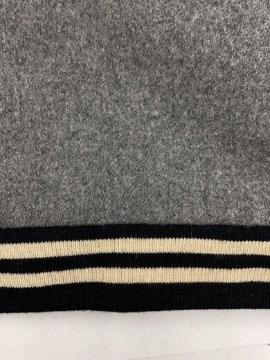 商品画像：スタジャン/M/ウール/GRY/無地/リブ部分毛羽立ち有/裾や袖に若干黄ばみ// 8