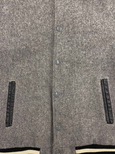 商品画像：スタジャン/M/ウール/GRY/無地/リブ部分毛羽立ち有/裾や袖に若干黄ばみ// 9