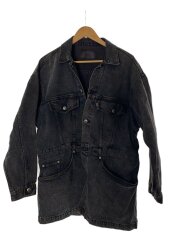 80s/ケミカルウォッシュ/Gジャン/M/デニム/BLK/75075-0219