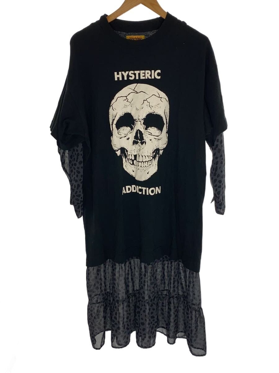 HYSTERIC GLAMOUR / 長袖ワンピース/FREE/コットン/BLK/無地/01243AO02