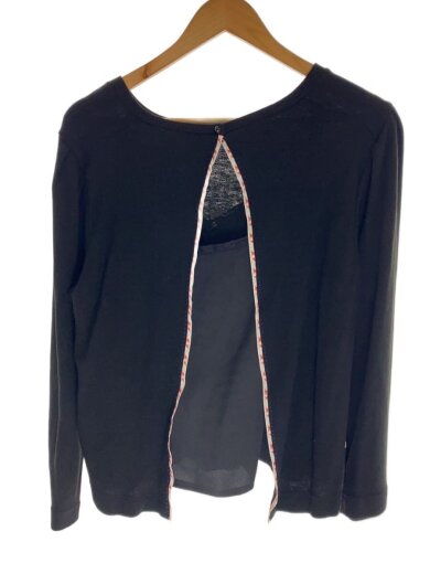 商品画像：キャミレイヤードカットソー/38/アクリル/BLK/MA233UTS003 1