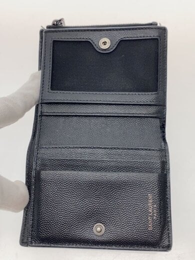 商品画像：2つ折り財布/レザー/BLK/レディース/575726// 4