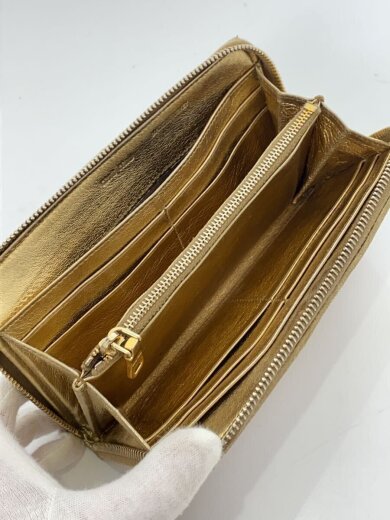 商品画像：PLATINO/MATELASSE/マトラッセ/長財布/レザー/GLD/レディース/5M0506 4