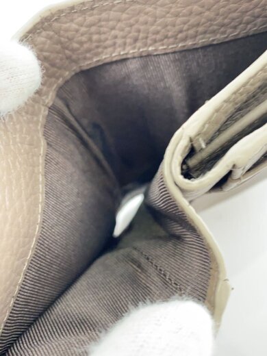 商品画像：2つ折り財布/レザー/BEG/レディース 5