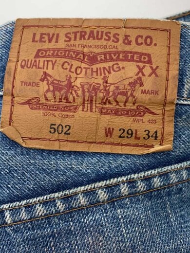 商品画像：ボタン裏J22/92年製/BigE/赤耳/日本製/29/コットン/IDG/502XX// 4