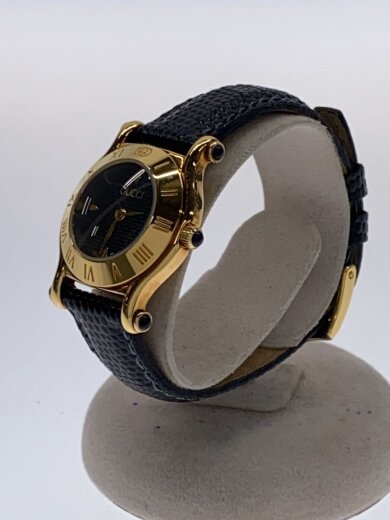 商品画像：クォーツ腕時計/アナログ/レザー/BLK/BLK/SS/6500L// 2